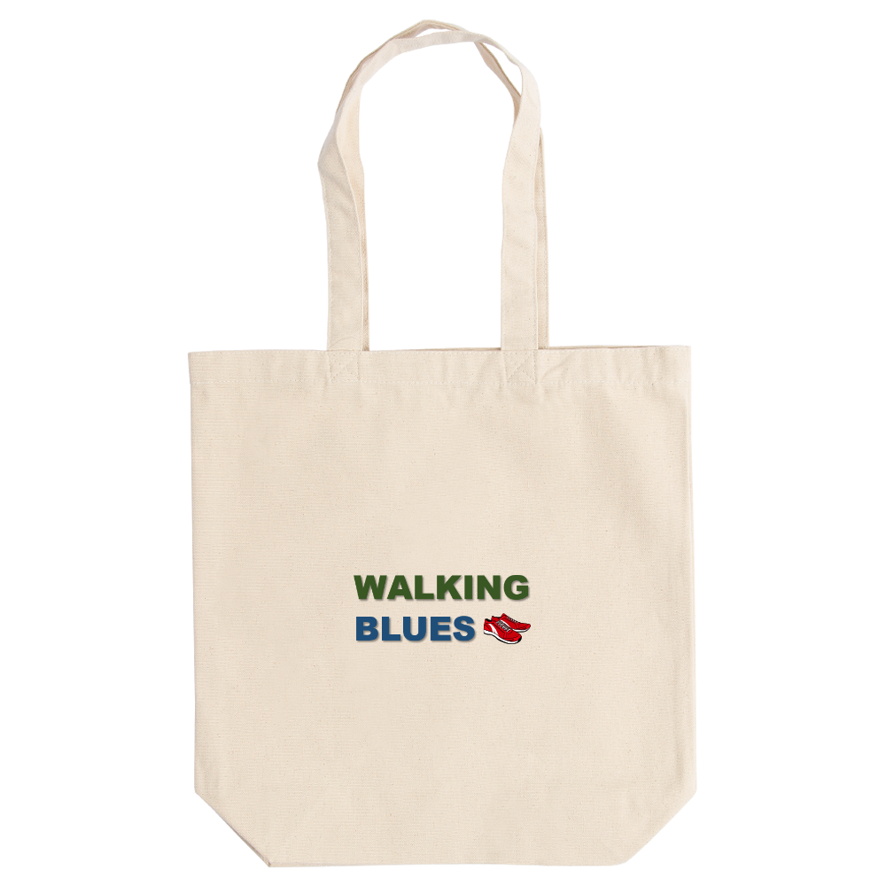 WALKING BLUES (ウォーキング・ブルース) 定番トートバッグ(M)【白プリントあり】No.1