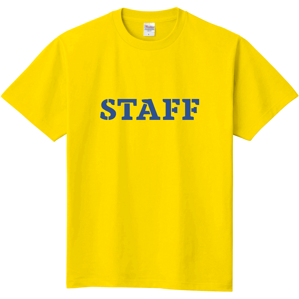 STAFF Tシャツ(デザイン書体06青文字)