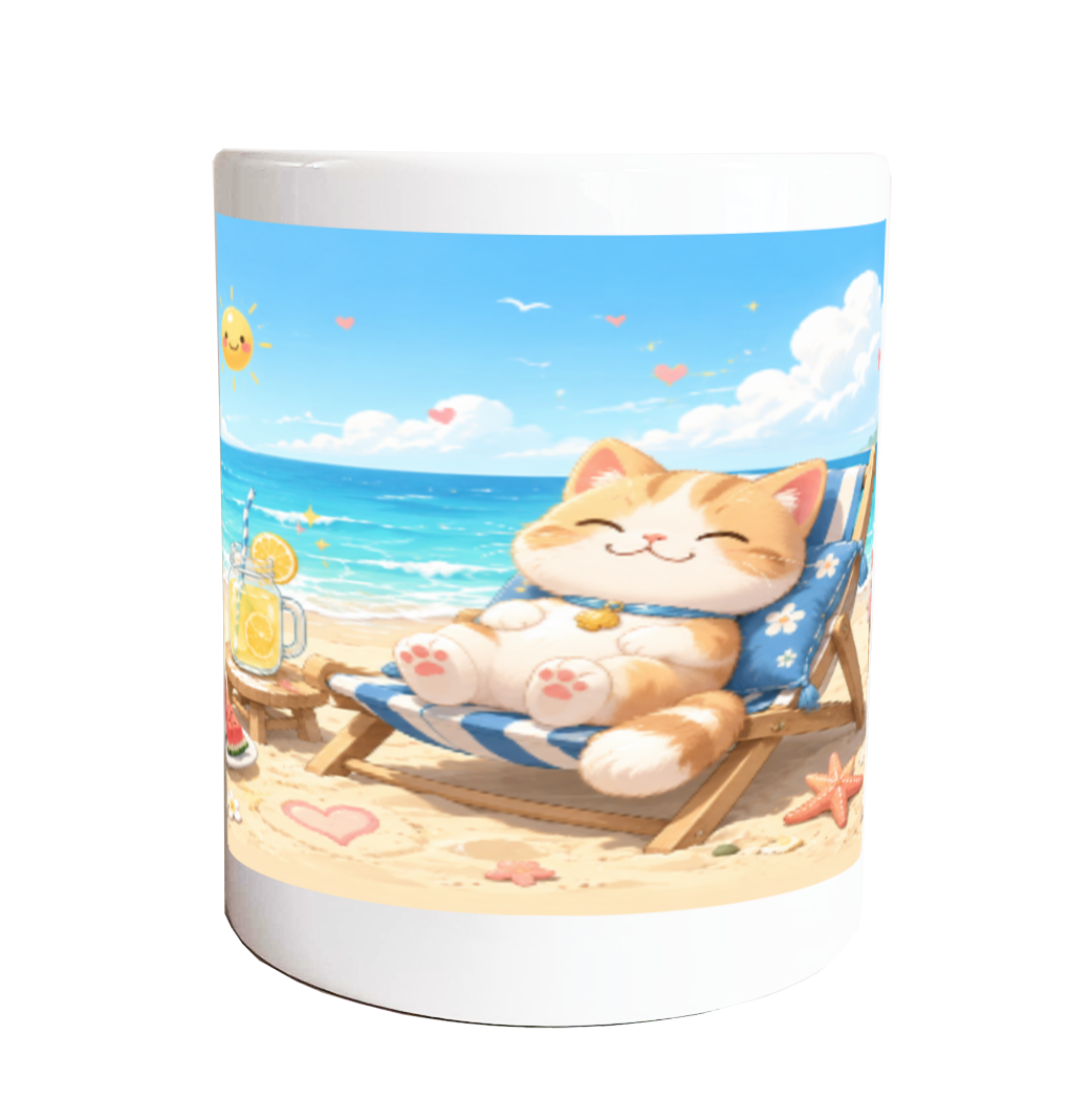 にゃんこの夏 海 ビーチ