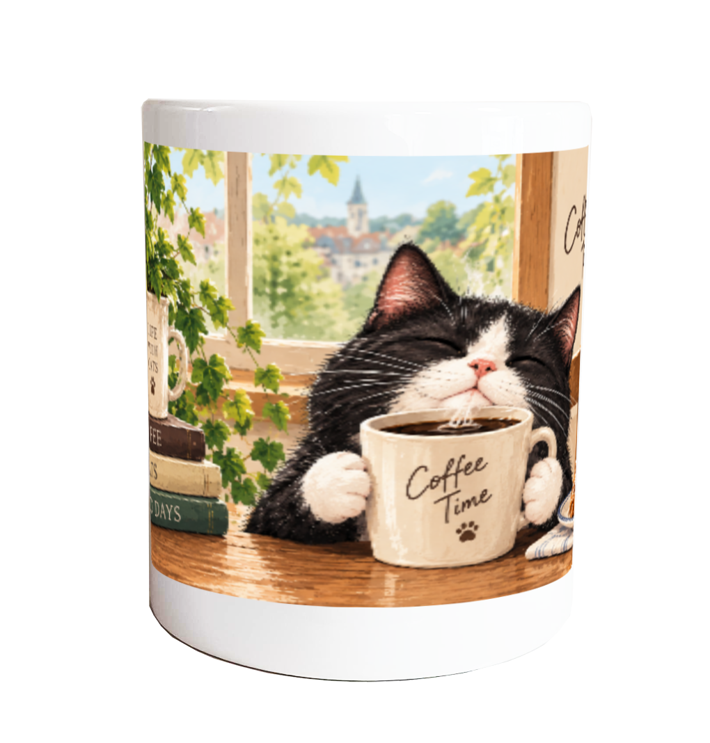 幸せコーヒータイム猫