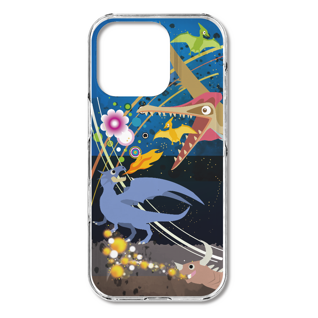 S16p073 キャラ『対決』HD iPhone16pro (透明)(ハードケース)|PLATA