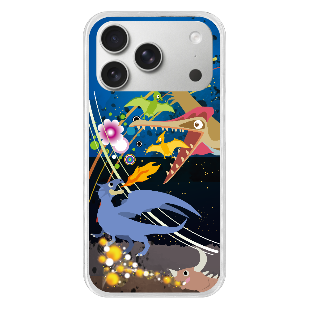 S17p074 キャラ『対決』TPU iPhone17 Pro TPUケース