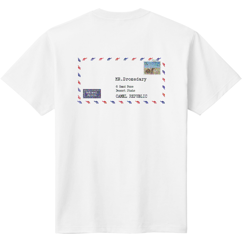 エアメールＴシャツ＜封筒・背面＞