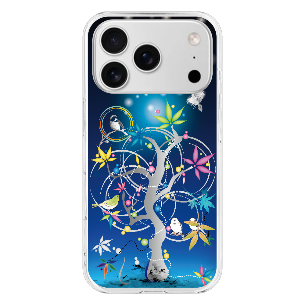 S17p076　ポップ『とりたち』HD iPhone17pro (透明)(ハードケース)｜PLATA