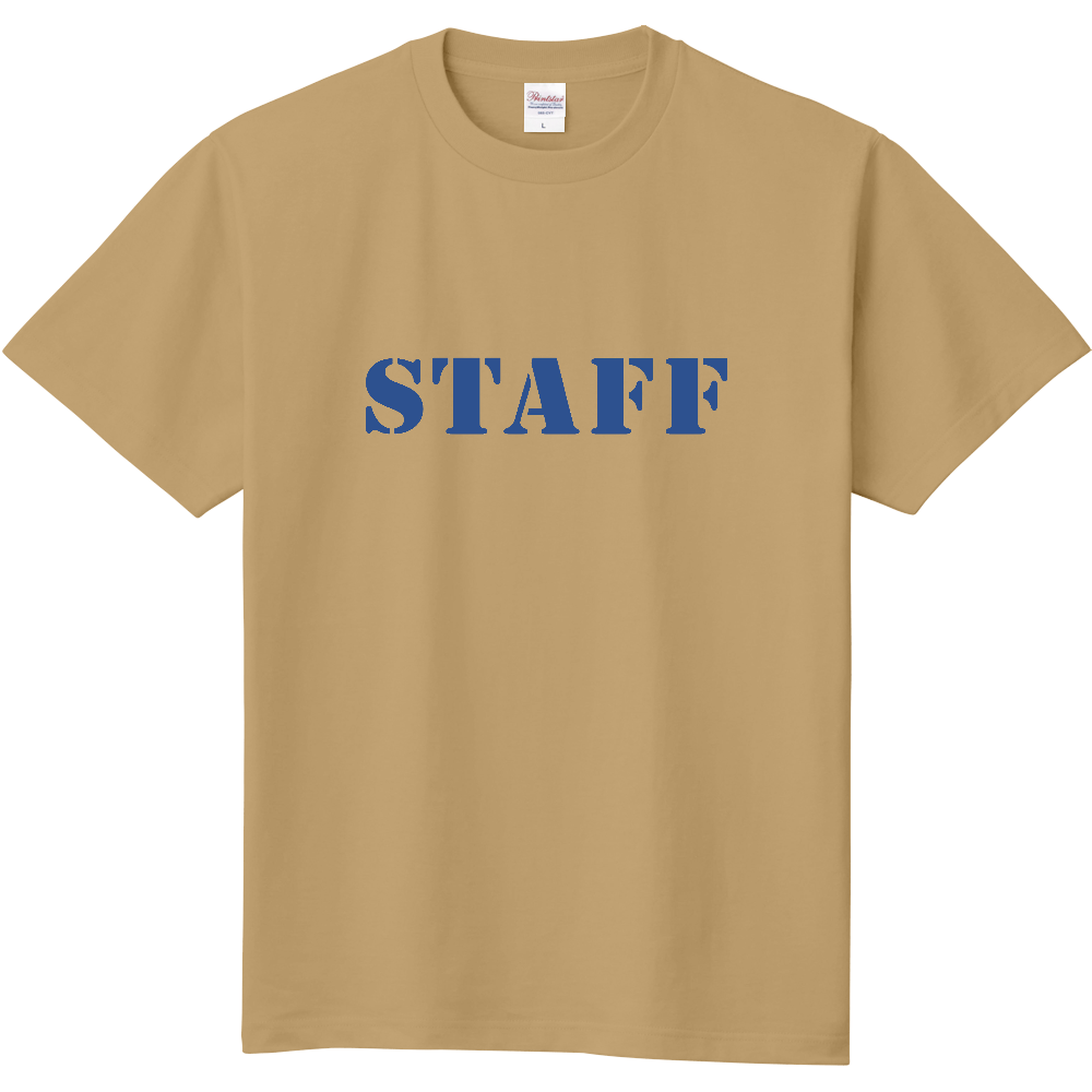 STAFF Tシャツ(デザイン書体07濃い青文字)