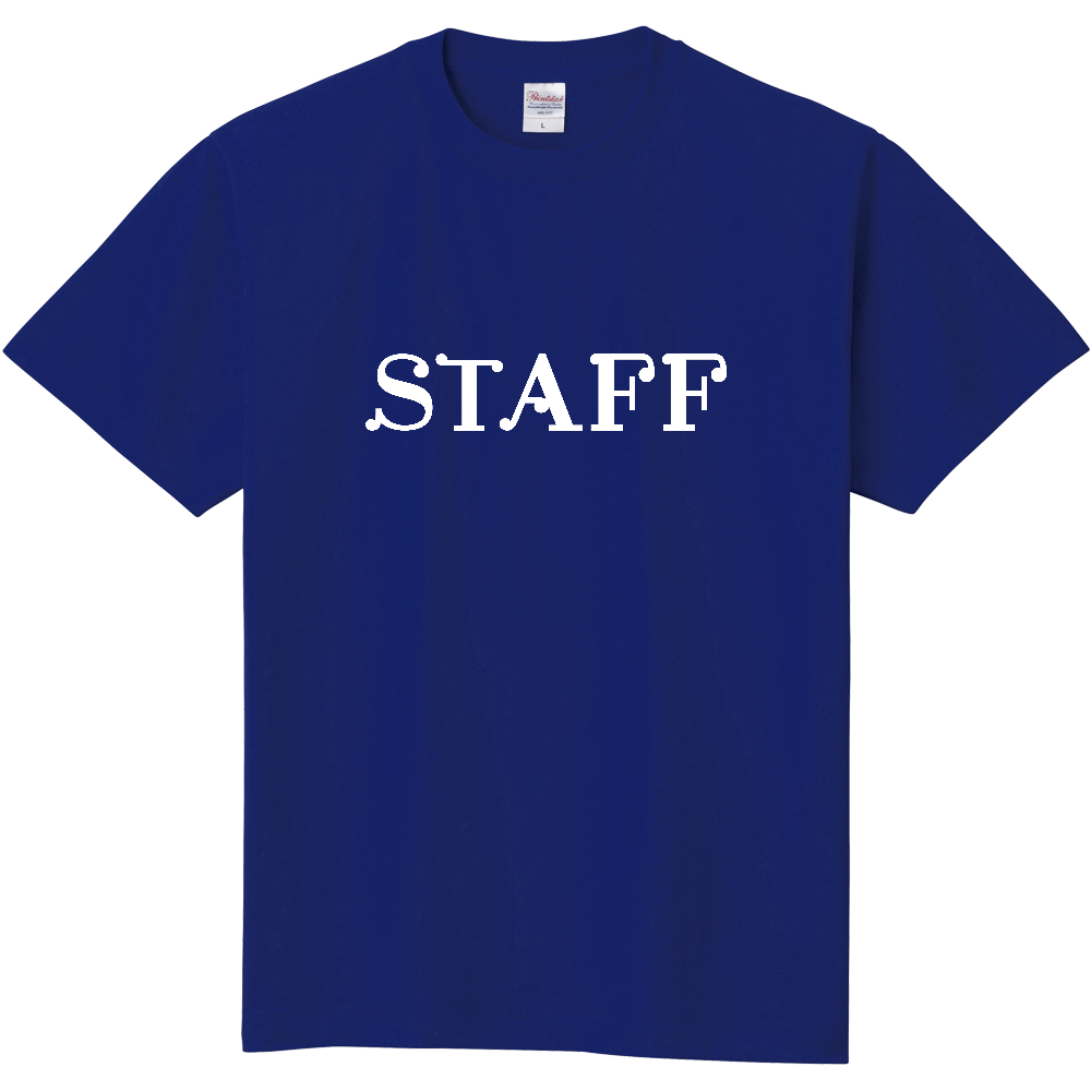 STAFF Tシャツ(デザイン書体12白文字)