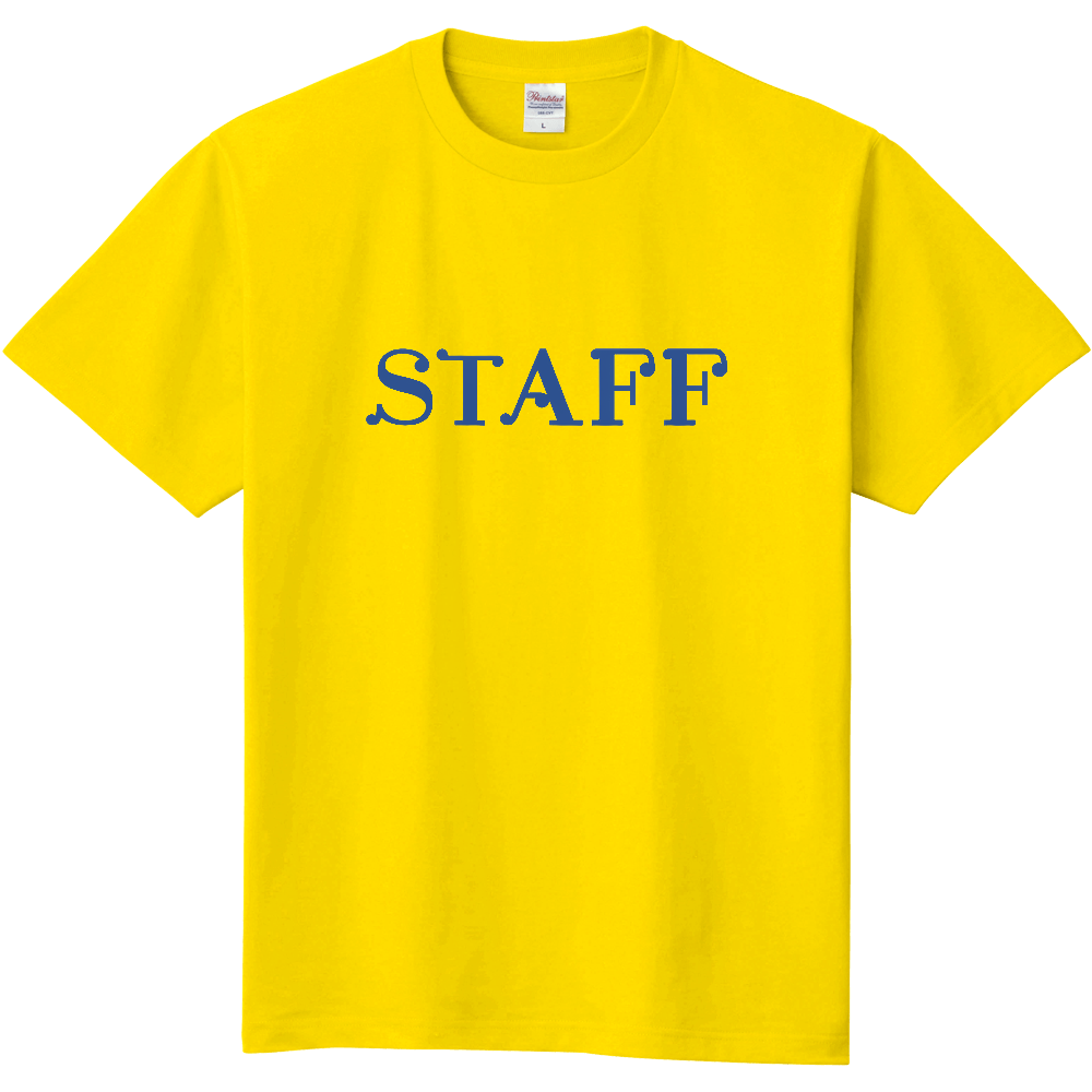 STAFF Tシャツ（デザイン書体12青文字）