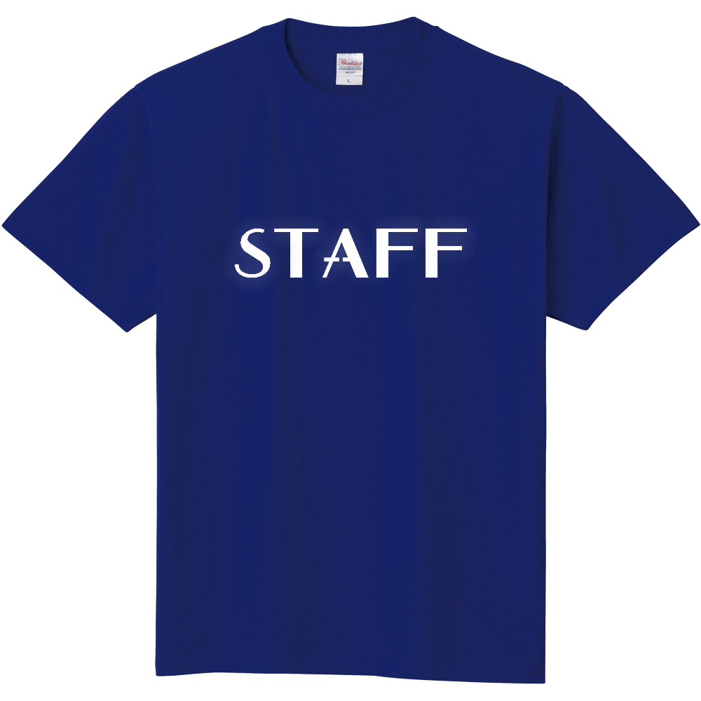 STAFF Tシャツ(デザイン書体14白文字)