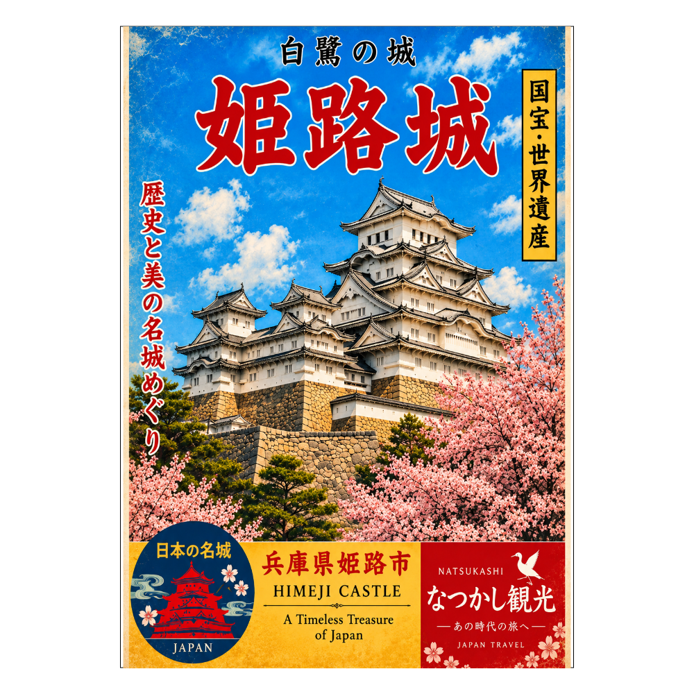 Himeji Castle – Japan Heritage Poster | NATSUKASHI