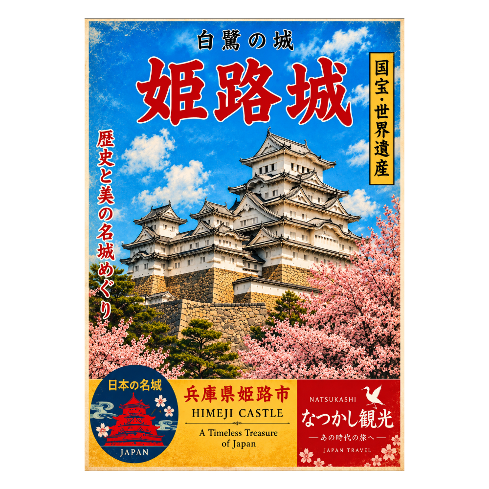 Himeji Castle – Japan Heritage Poster | NATSUKASHI