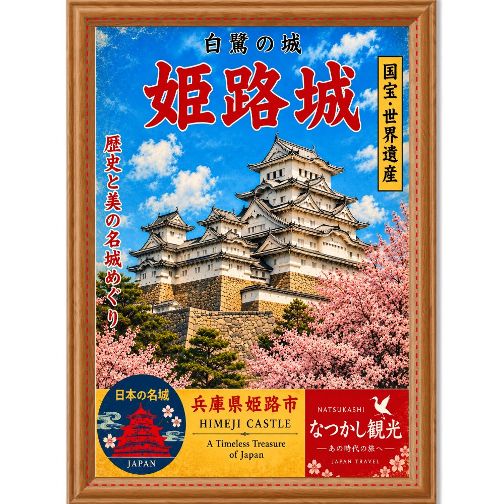 Himeji Castle – Japan Heritage Poster | NATSUKASHI