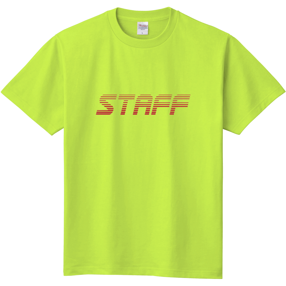 STAFF Tシャツ(デザイン書体15赤文字)
