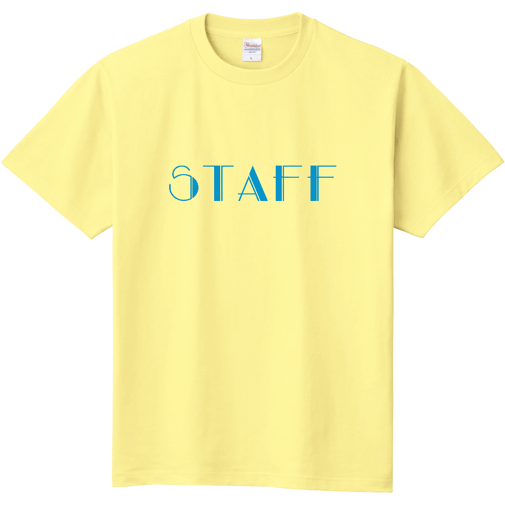 STAFF Tシャツ(デザイン書体16明るい青文字)