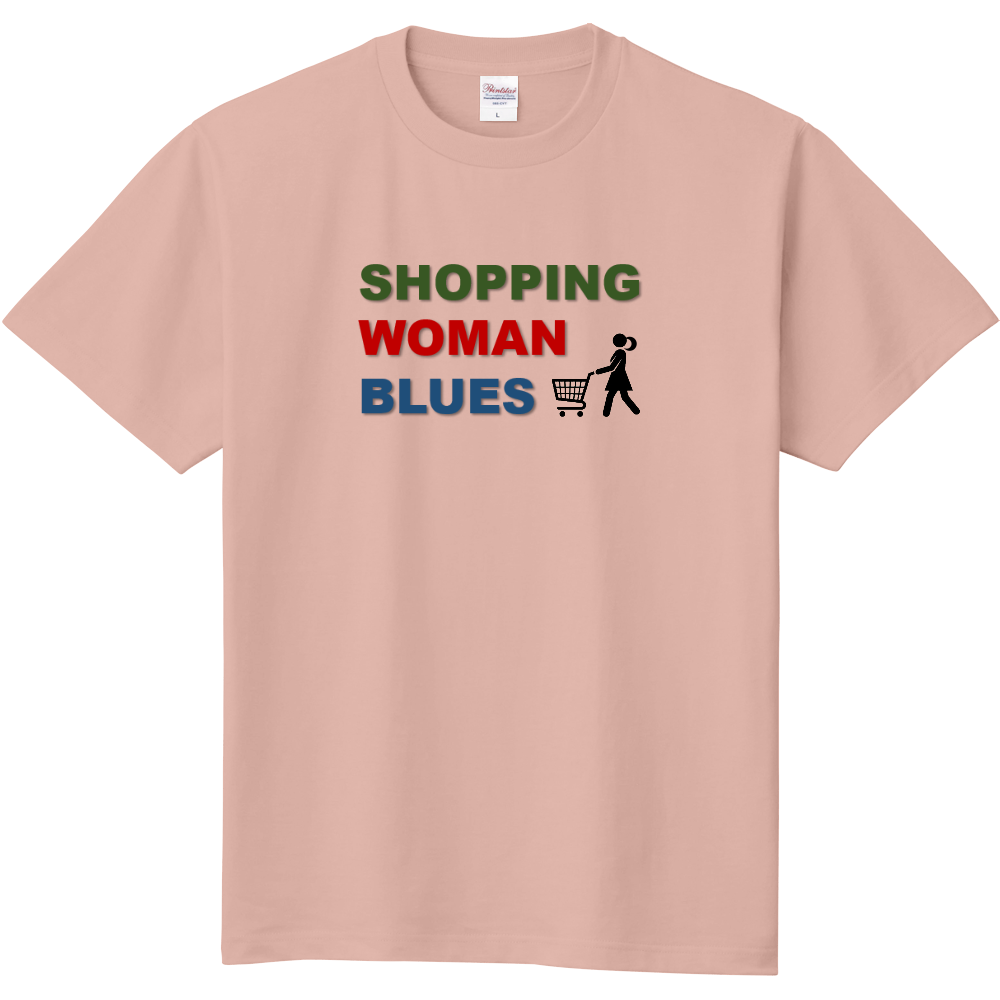 SHOPPING WOMAN BLUES (ショッピング・ウーマン・ブルース)定番Tシャツ ダスティピンク