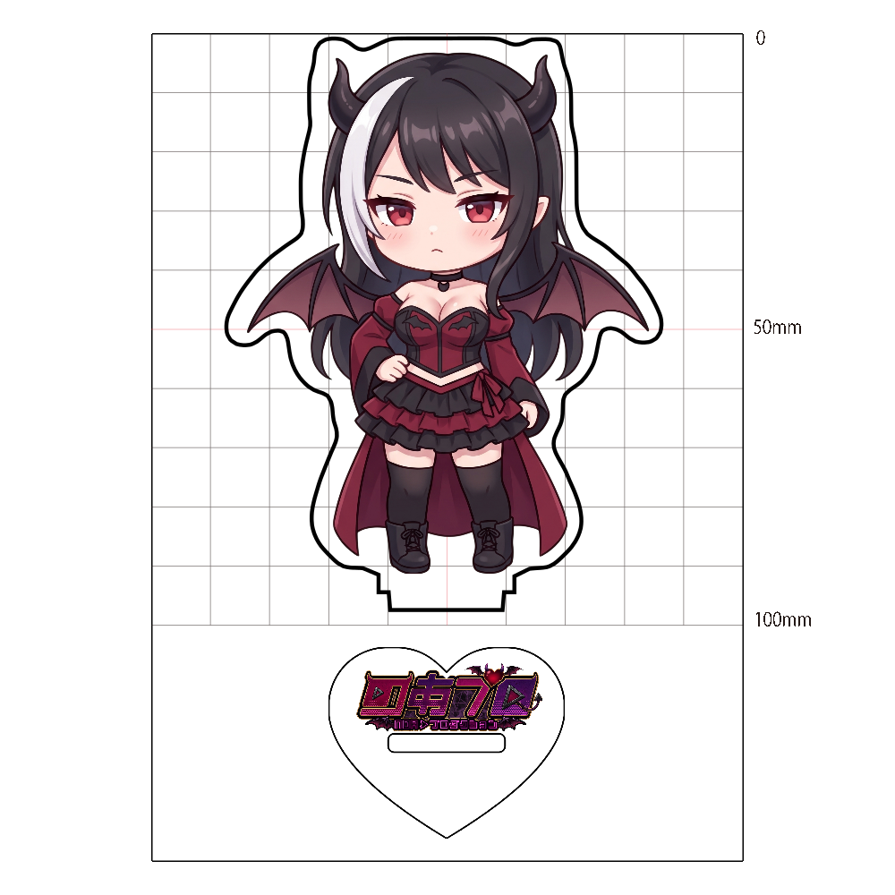 東雲まめり (アクリルスタンド) (あくまめりえる) (ちびきゃら)