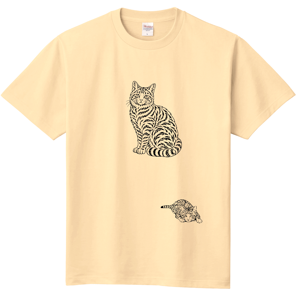 Tシャツ/キジトラ猫/ナチュラル