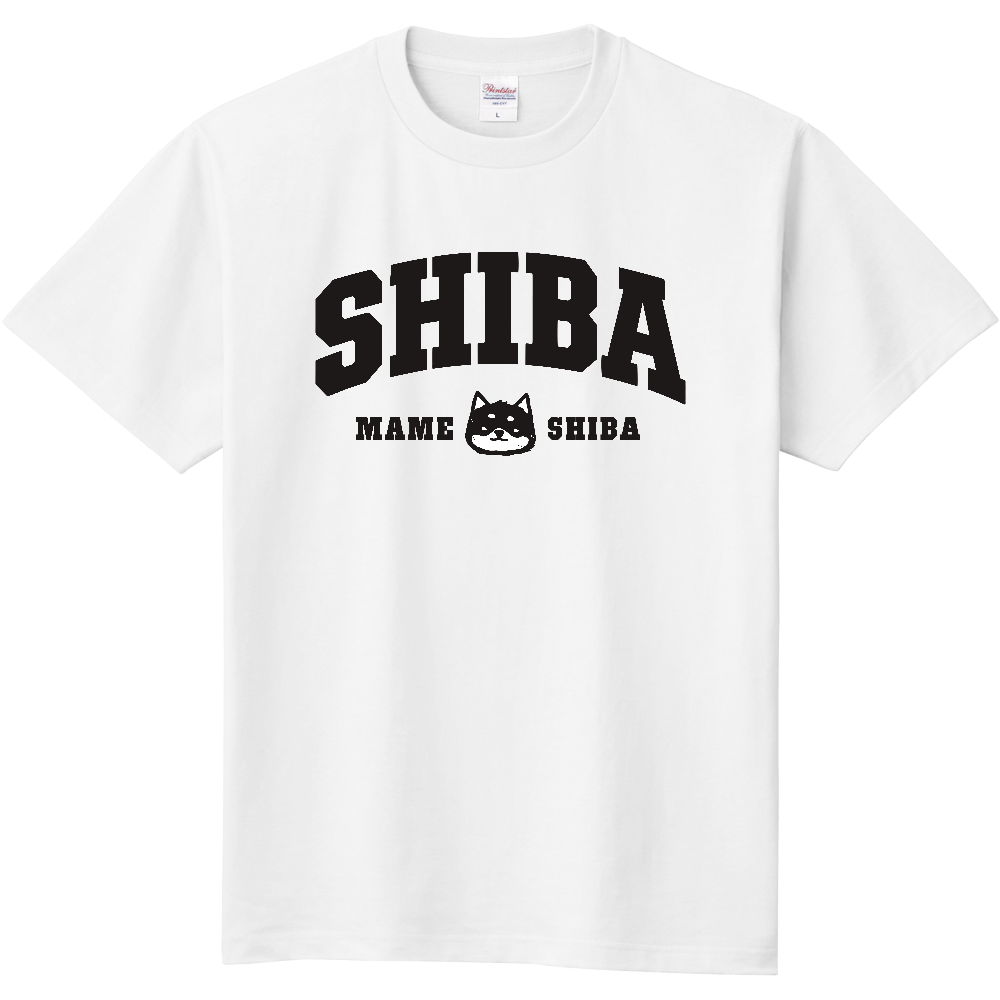 SHIBA 豆柴くん 黒柴 カレッジロゴ BK