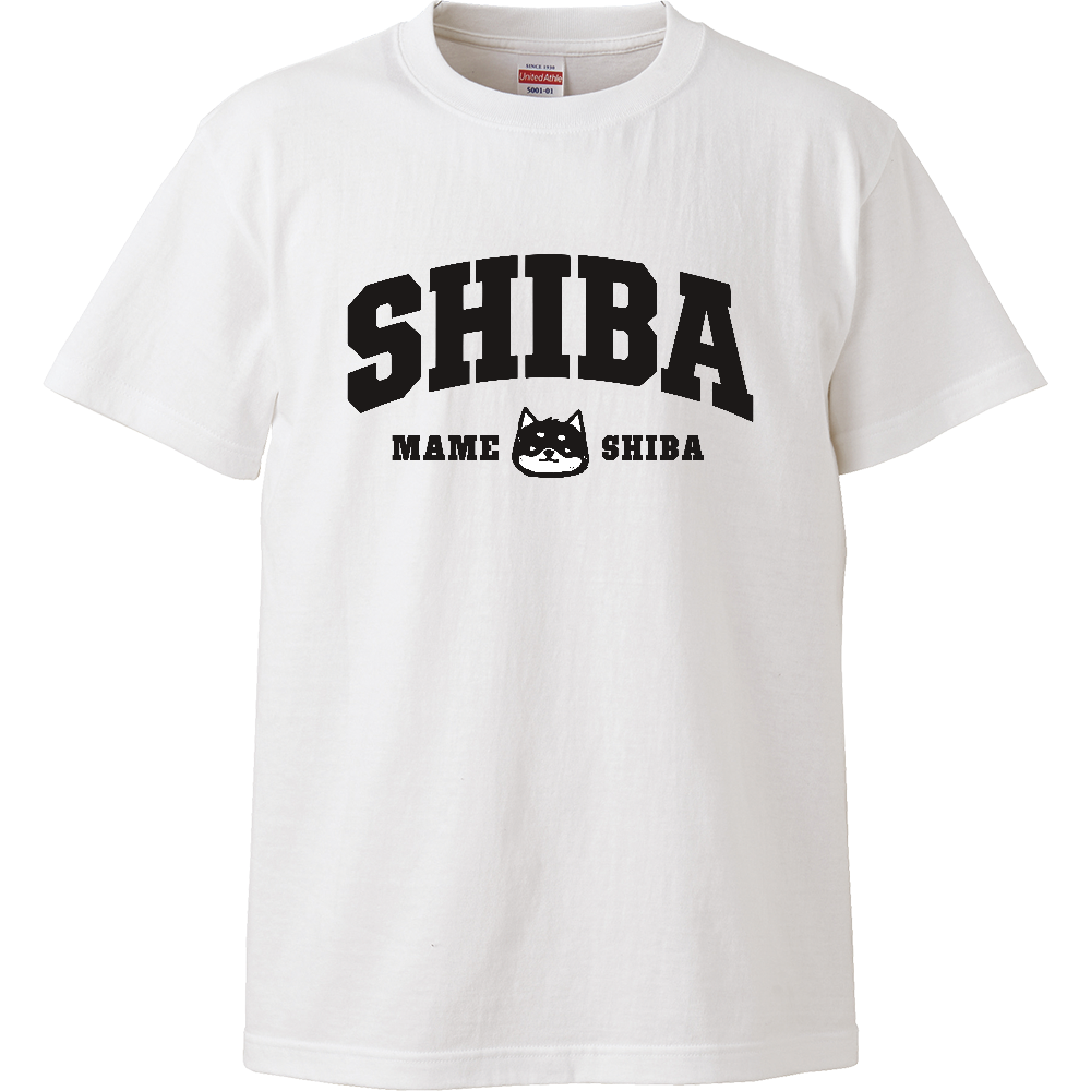 SHIBA 豆柴くん 黒柴 カレッジロゴ BK