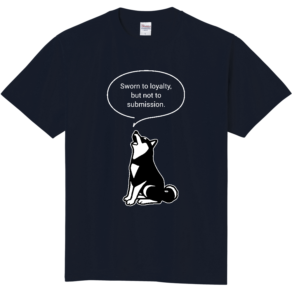 《カスタマイズ用》柴犬の主張【黒毛】〈濃色用〉／柴犬（Tシャツ・5.6oz）