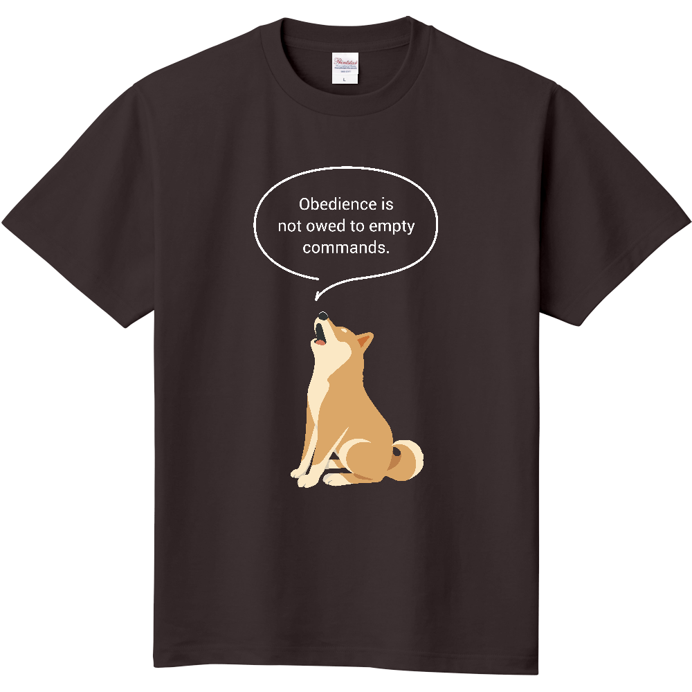 《カスタマイズ用》柴犬の主張【赤毛】〈濃色用〉/柴犬(Tシャツ・5.6oz)