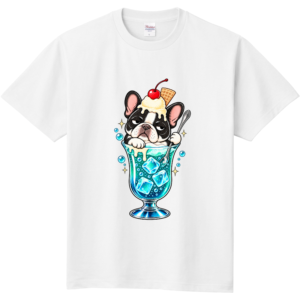 不機嫌フレブルのブルーソーダフロート Tシャツ