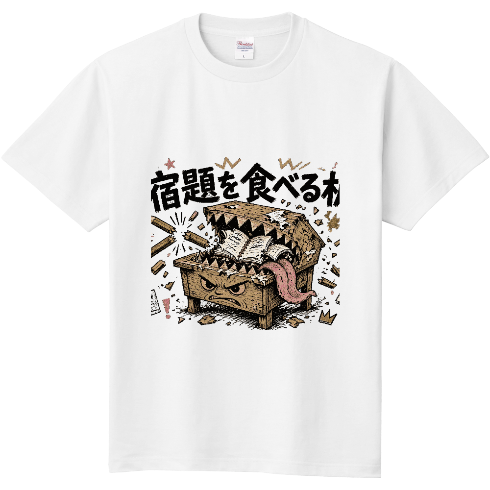 宿題を食べる机