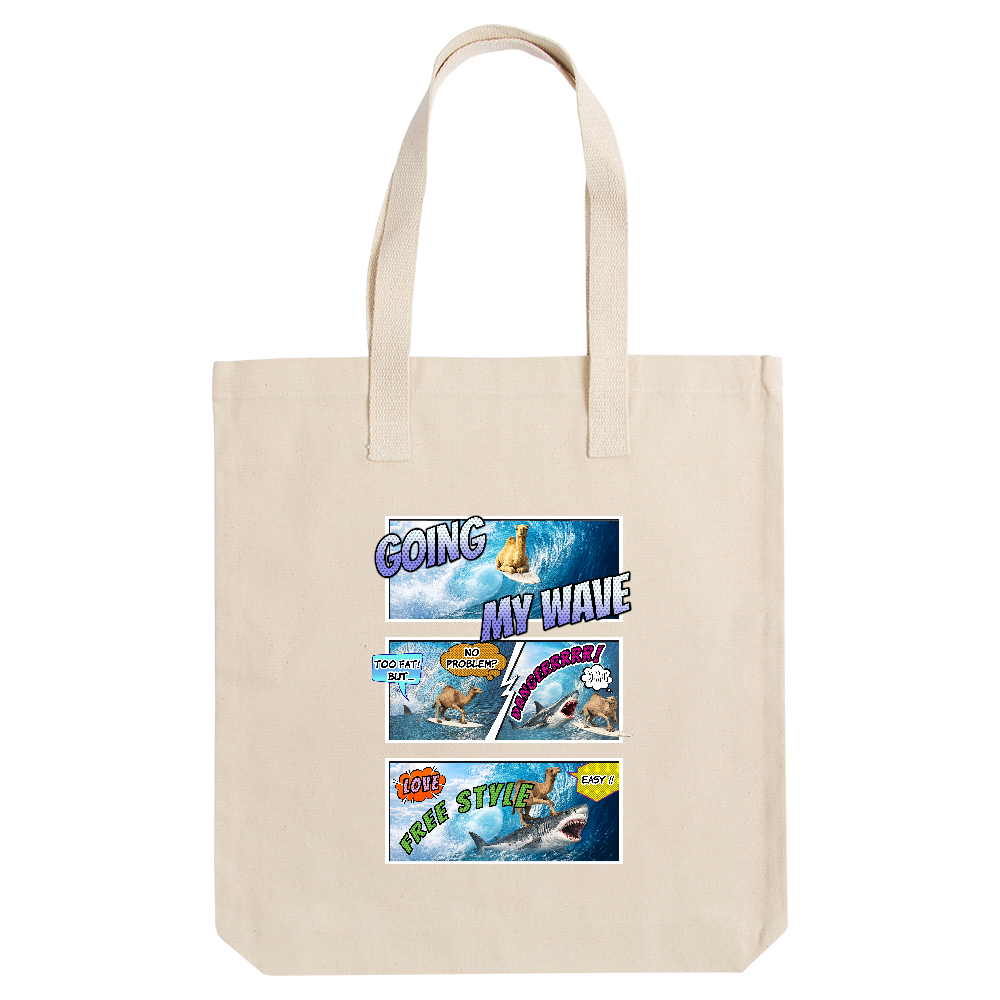 厚手トートバッグ　アメコミ風（白地用）
