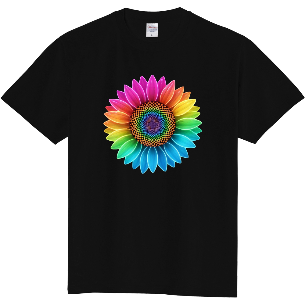 Tシャツ/ひまわりⅡ/ブラック