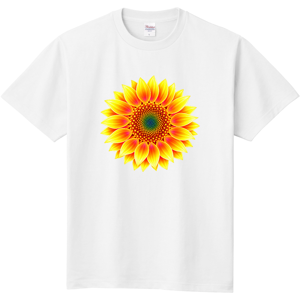 Tシャツ/ひまわりⅢ/ホワイト