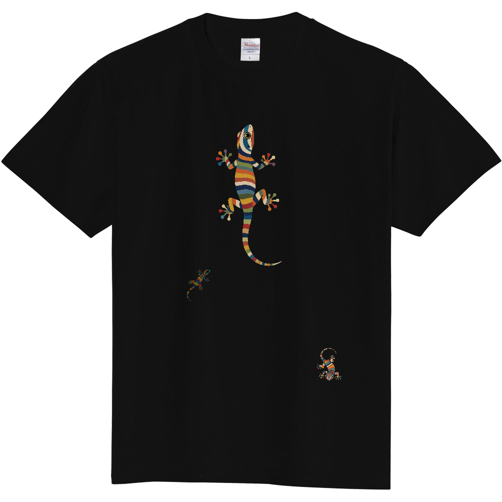 Tシャツ/ヤモリ3/ブラック