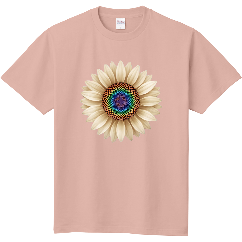 Tシャツ/ひまわりⅡ/ダスティピンク/アイボリー