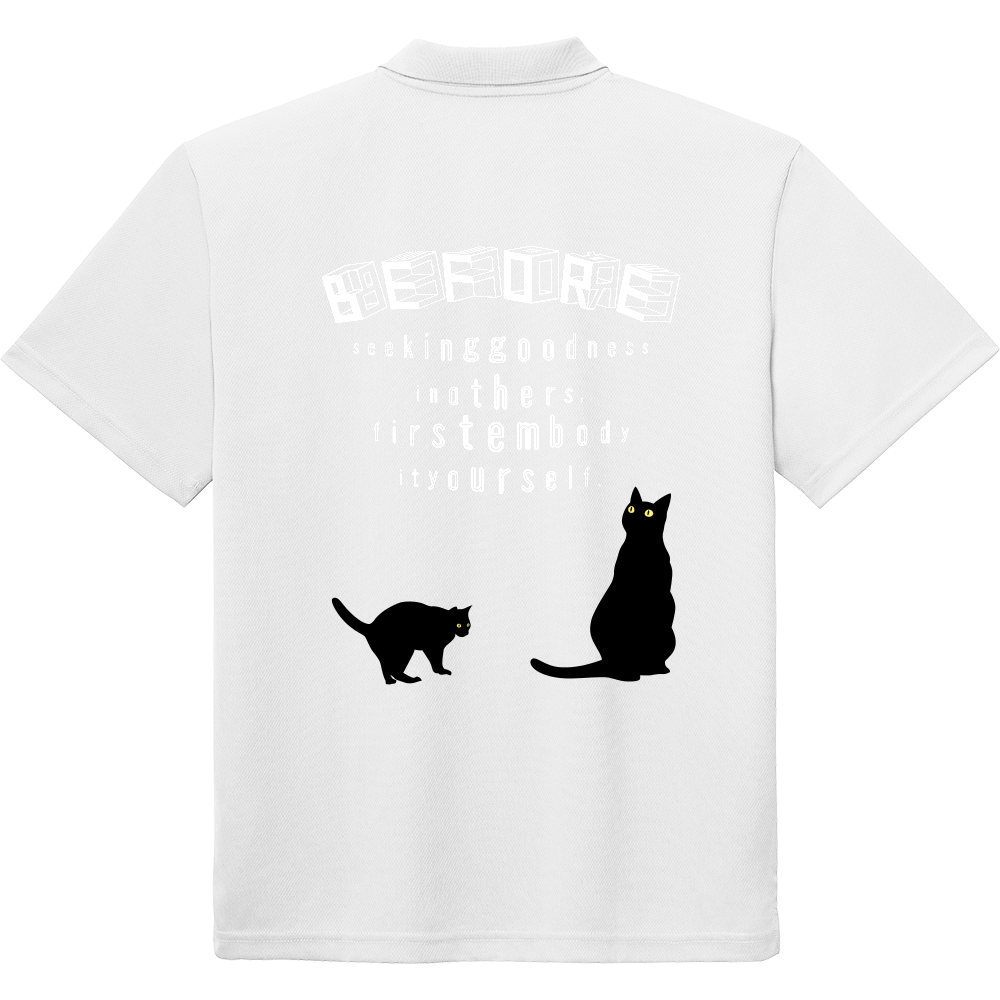 英字ポロシャツ(Bねこ)
