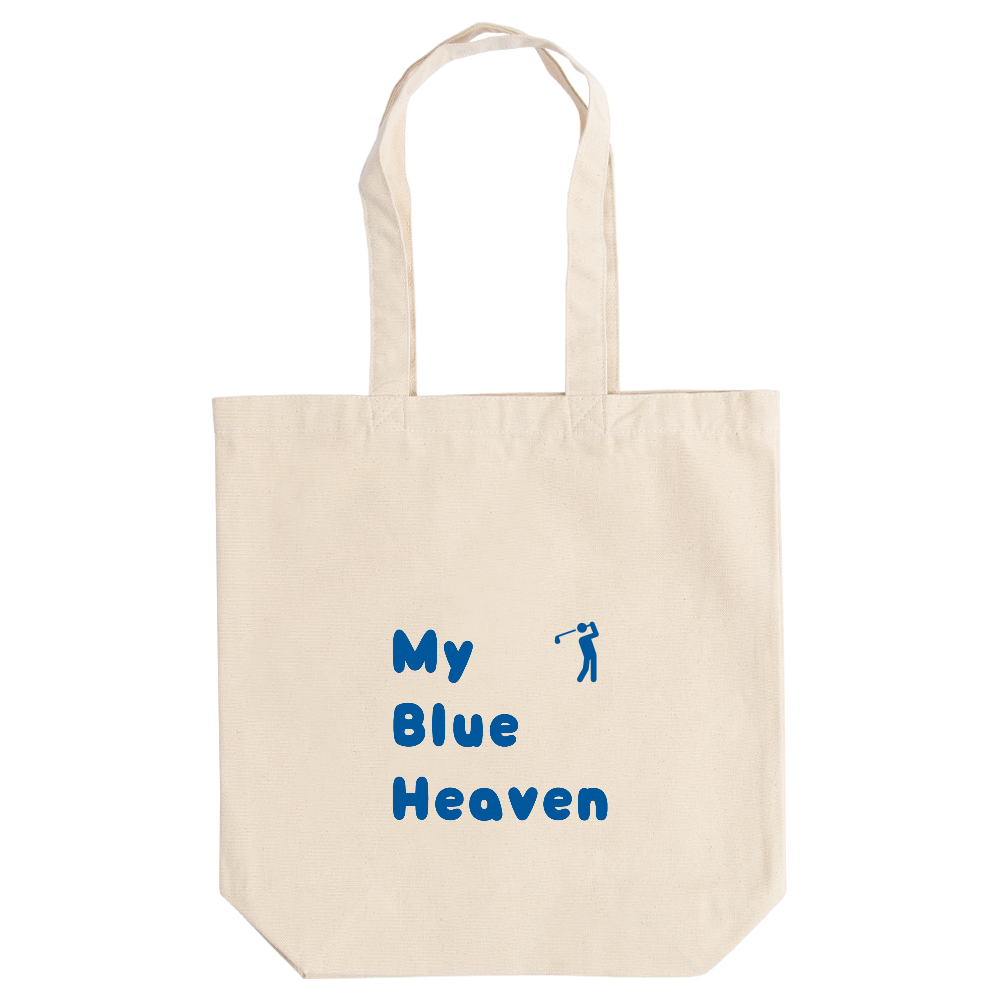 My Blue Heaven (マイ・ブルー・ヘブン)定番トートバッグ(M)【白プリントあり】