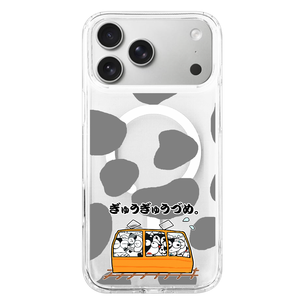 ぎゅうぎゅうづめ。iPhone17ProMax MagSafe対応 耐衝撃クリアケース
