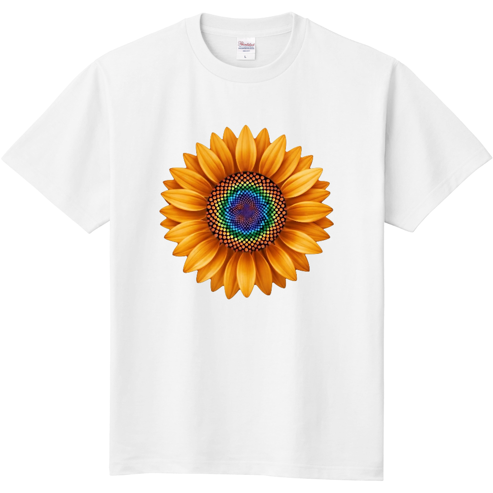 Tシャツ/ひまわりⅡ/ホワイト/マリーゴールド