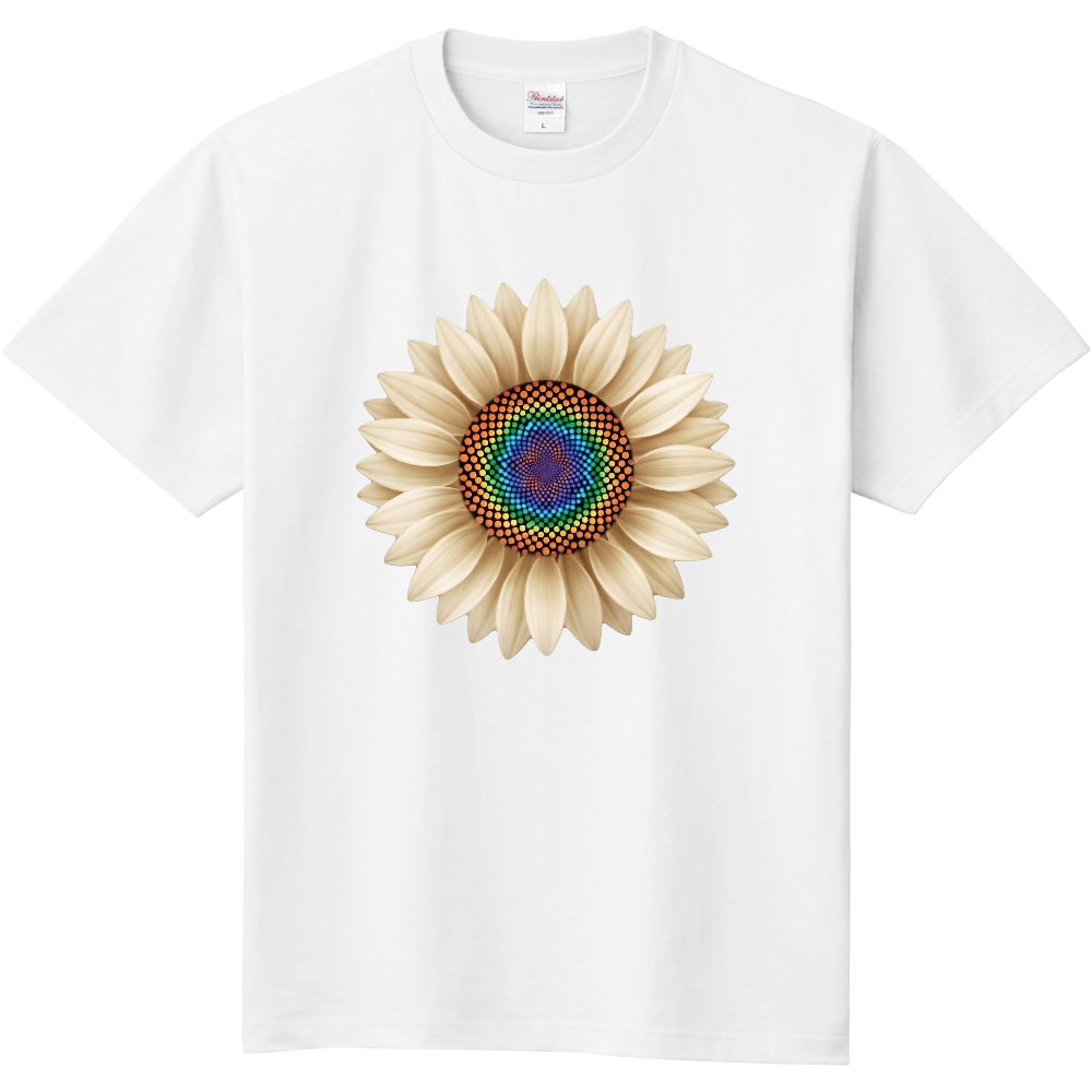 Tシャツ/ひまわりⅡ/ホワイト/アイボリー