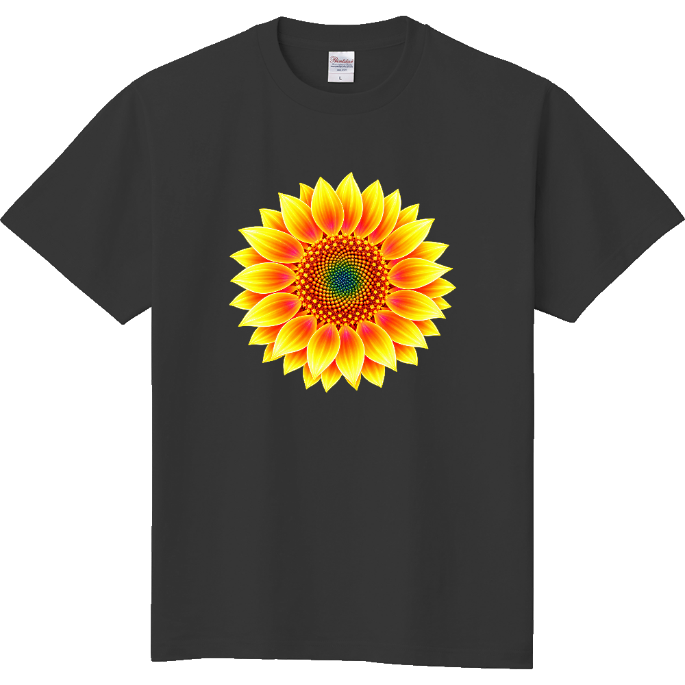 Tシャツ/ひまわりⅢ/スモークブラック