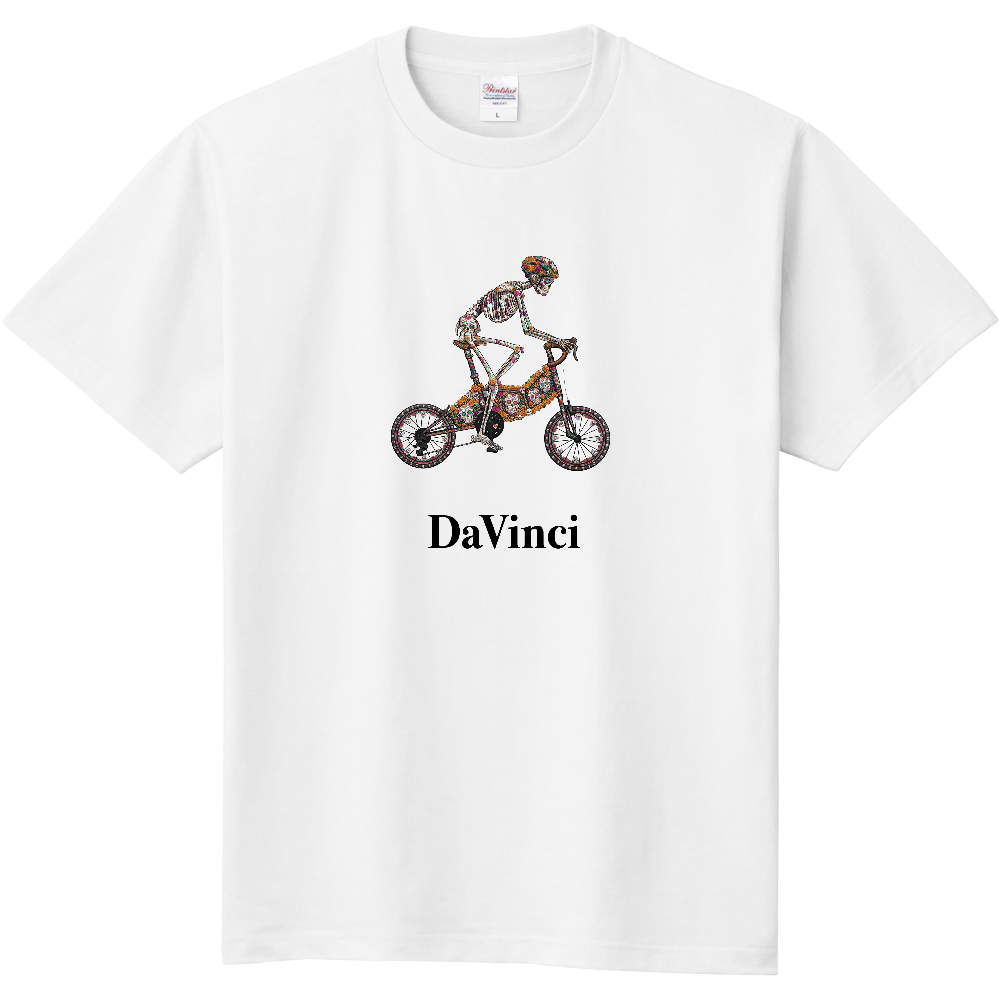 Tシャツ/スカルのサイクリング/ホワイト