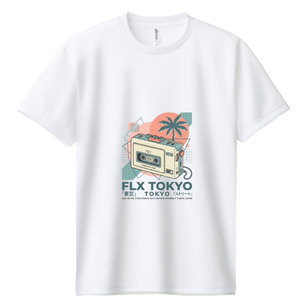 【FLX TOKYO】Retro Cassette ネオレトロ Tシャツ