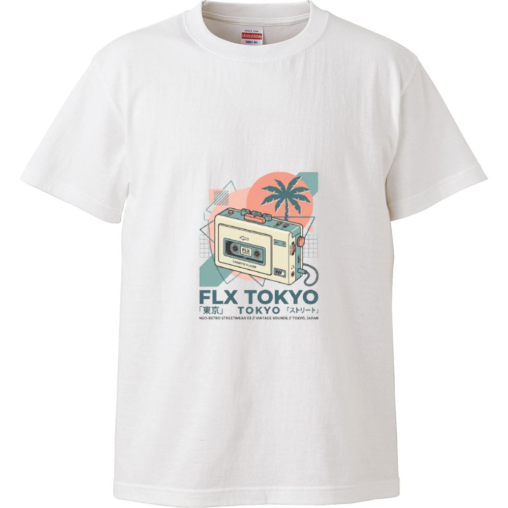 【FLX TOKYO】Retro Cassette ネオレトロ Tシャツ