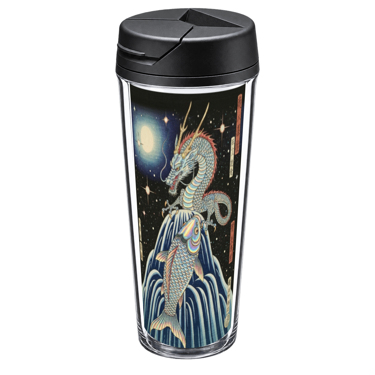 宇宙鯉の滝登り龍神浮世絵 カスタムデザインタンブラーFC 500ml