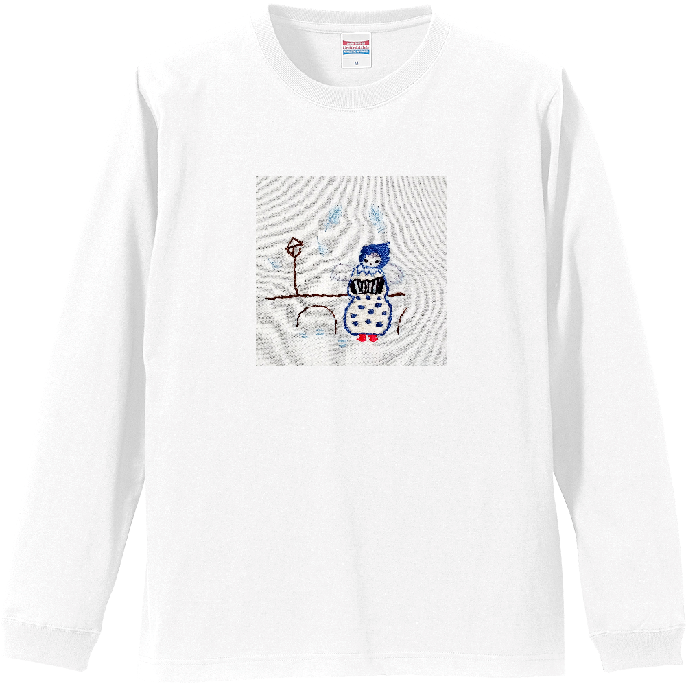 リブ付きロングスリーブTシャツ 天使