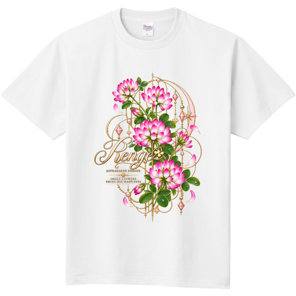 フラワーデザインTシャツ