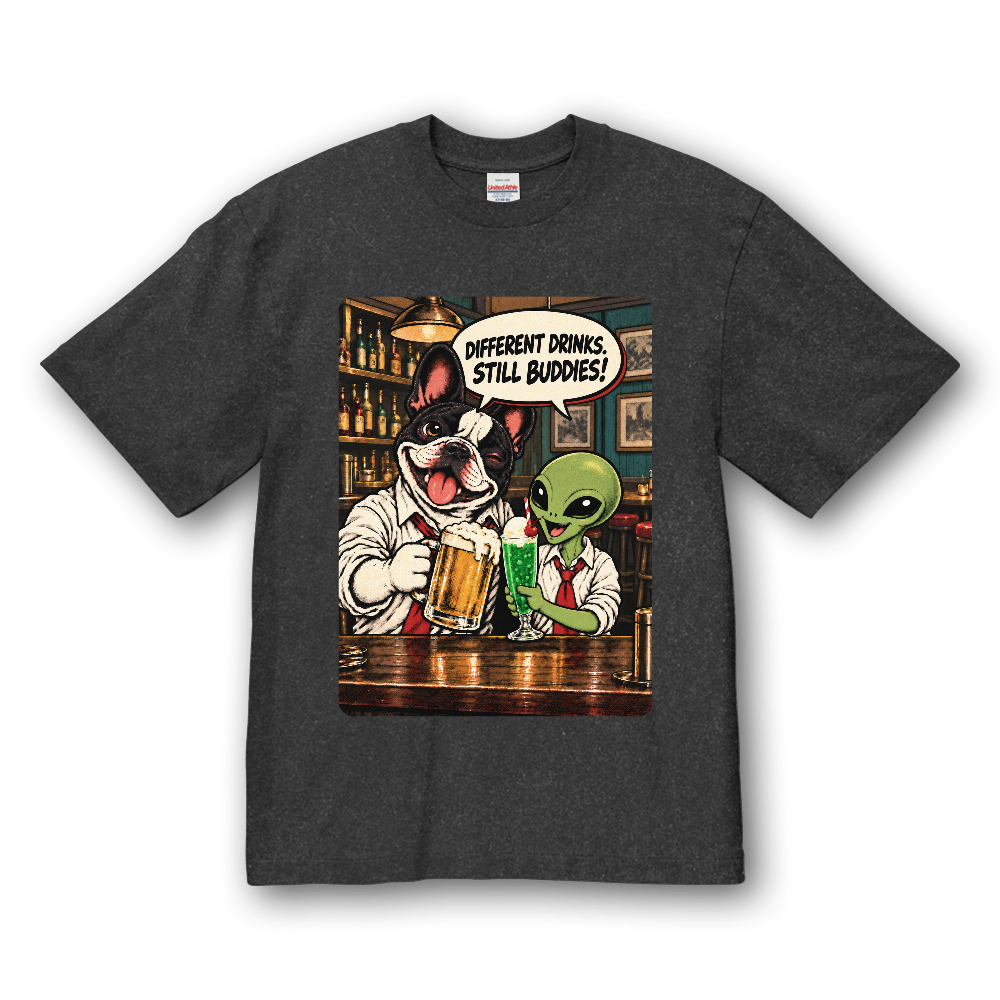 Frenchie & Alien #05 – Different Drinks. Still Buddies!