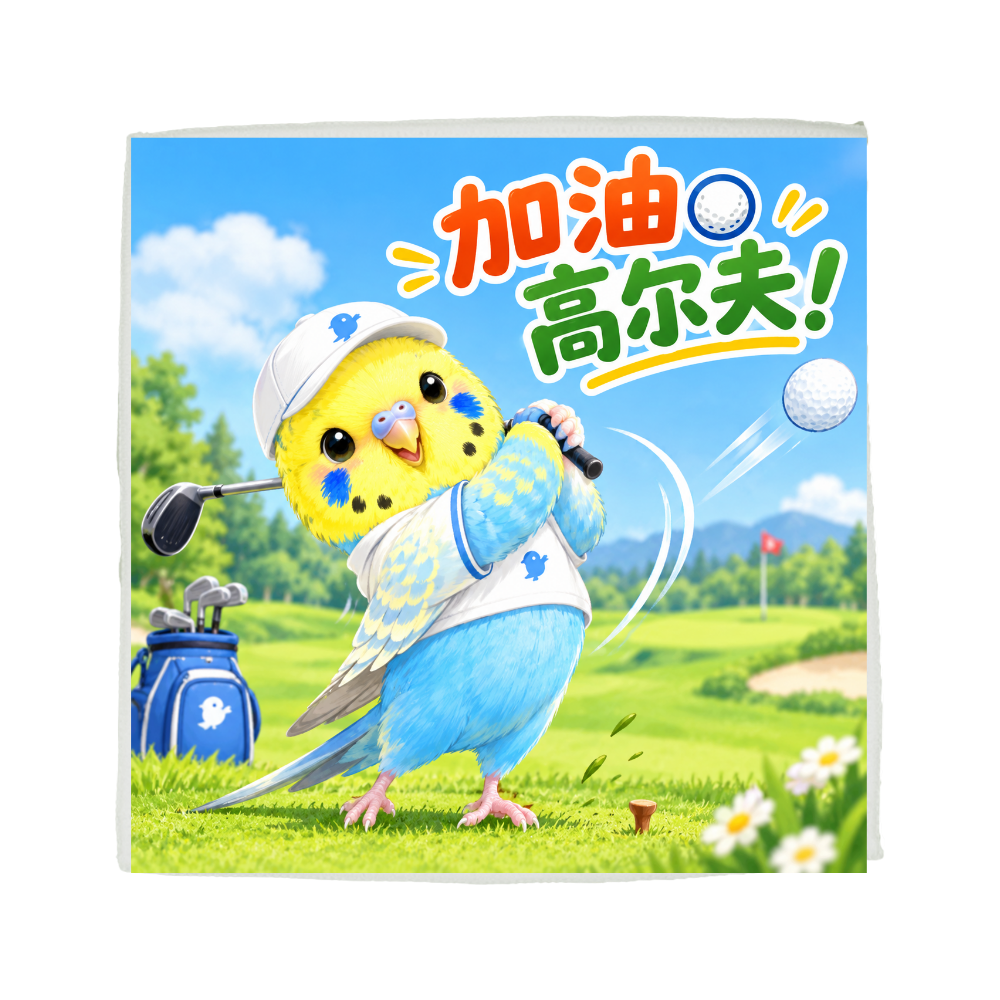 ピリカちゃんの加油ゴルフハンカチ