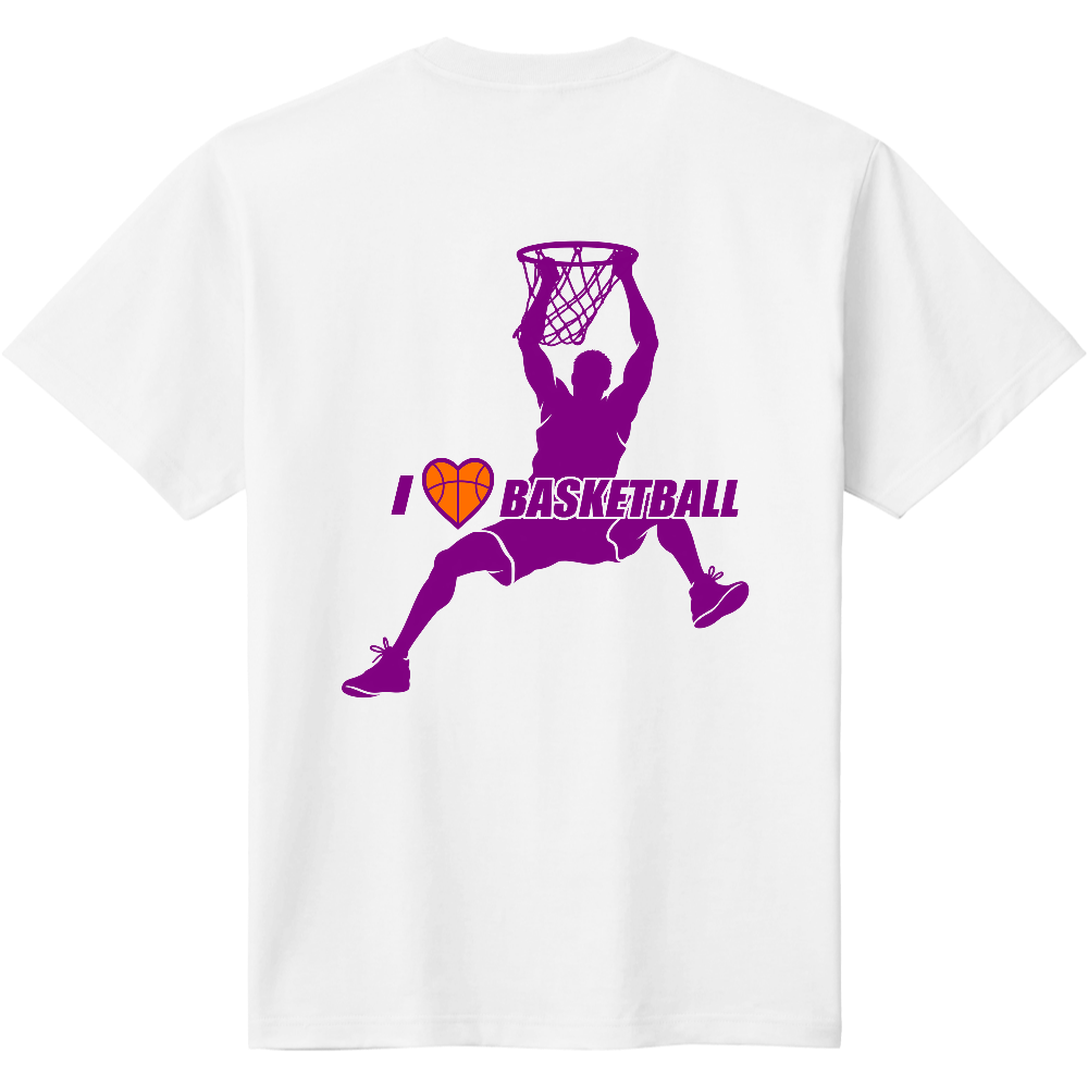 I LOVE BASKETBALL ダンクTシャツ｜バックプリント