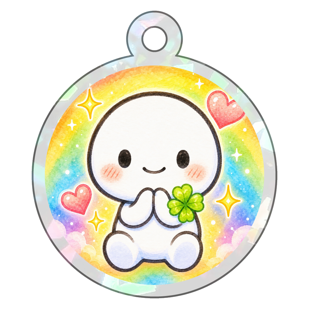 うんちゃん幸運のレインボーアクリルキーホルダー