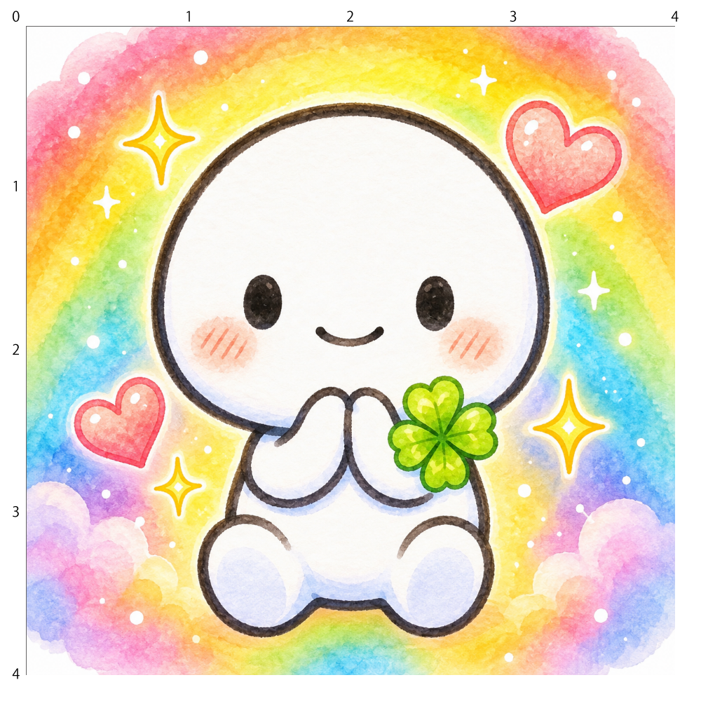 うんちゃん幸運のレインボー目印チャーム