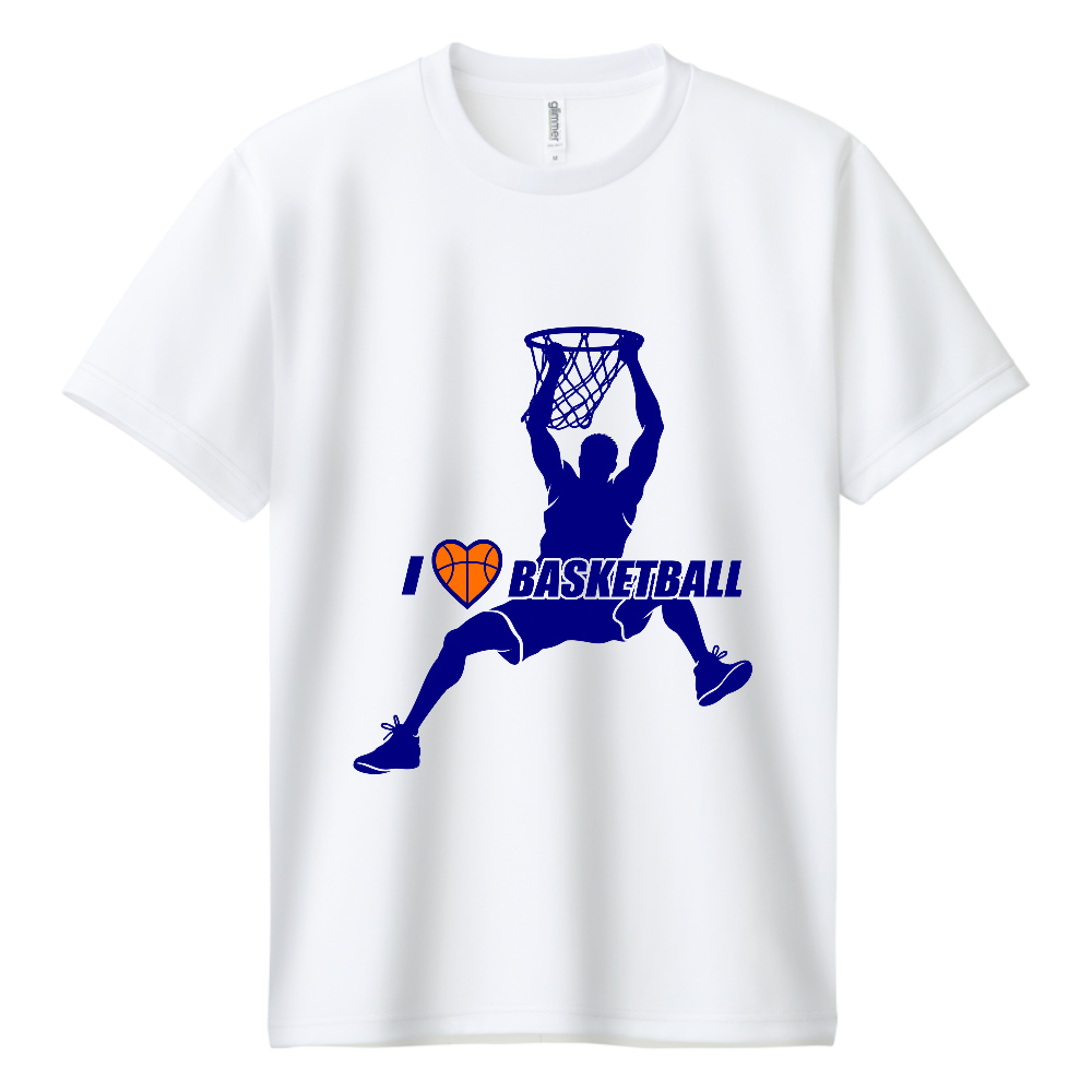 I LOVE BASKETBALL ドライT｜ネイビー・フロント