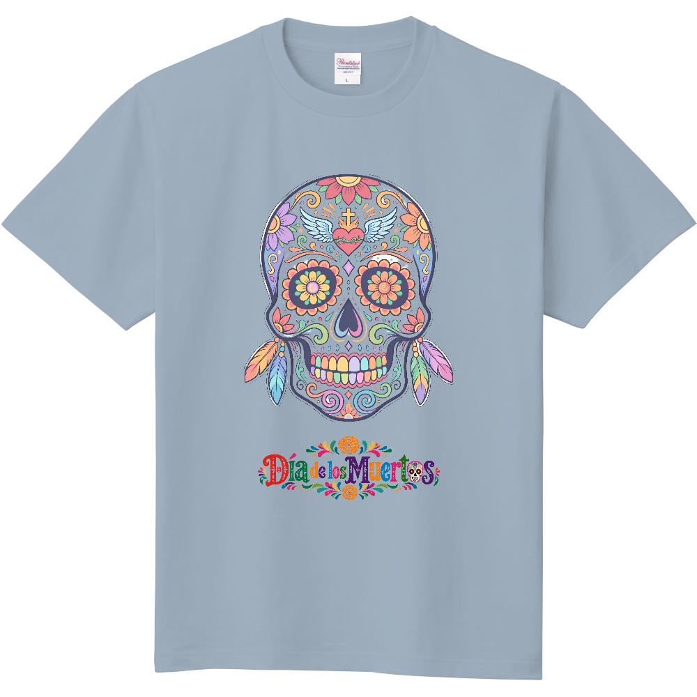 Tシャツ/シュガースカルL/アシッドブルー